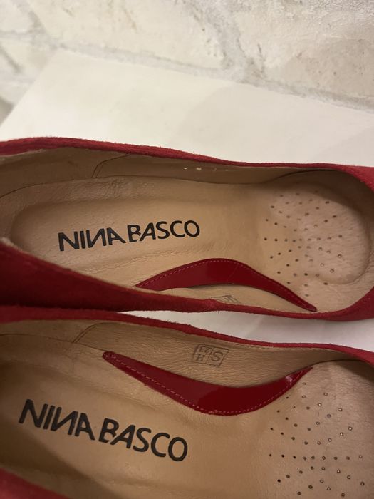 Buty szpilki czerwone skórzane 38