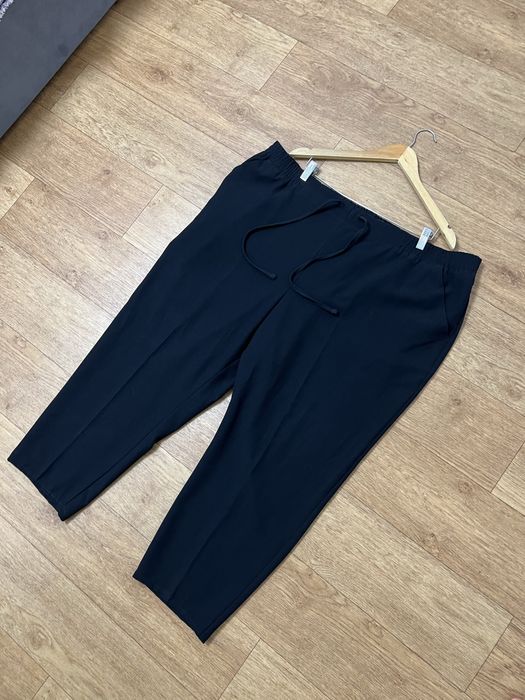 24 розмір 58 чорні якісні штани брюки висока посадка на резинці