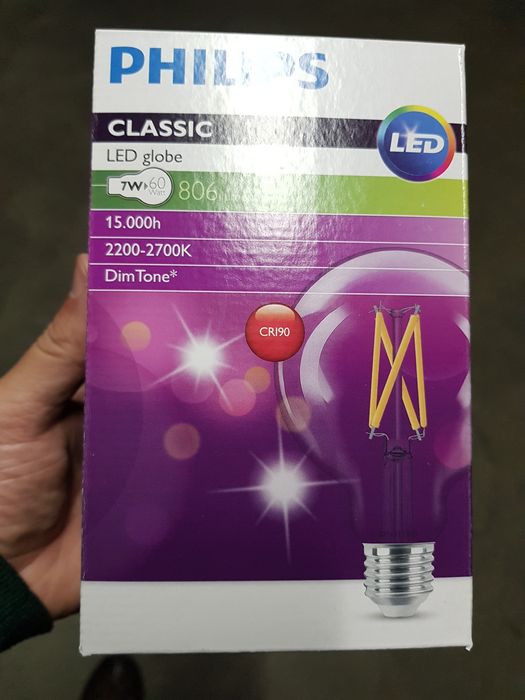 Lâmpada Philips Led Bulb 7W-60 E27 G93