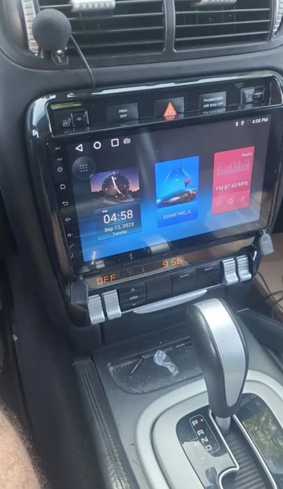 Rádio Android 14  com GPS Porsche Cayenne 03-10 (Artigo Novo)