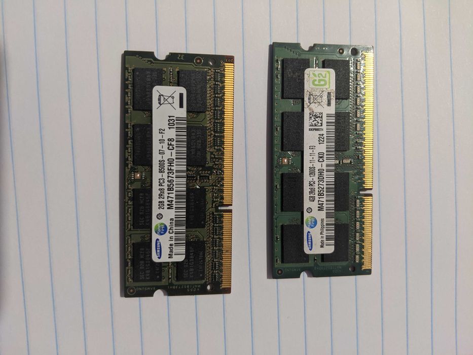 Оперативная память, модули памяти Samsung DDR3: 4gb/2gb - SO-DIMM для ноутбуків