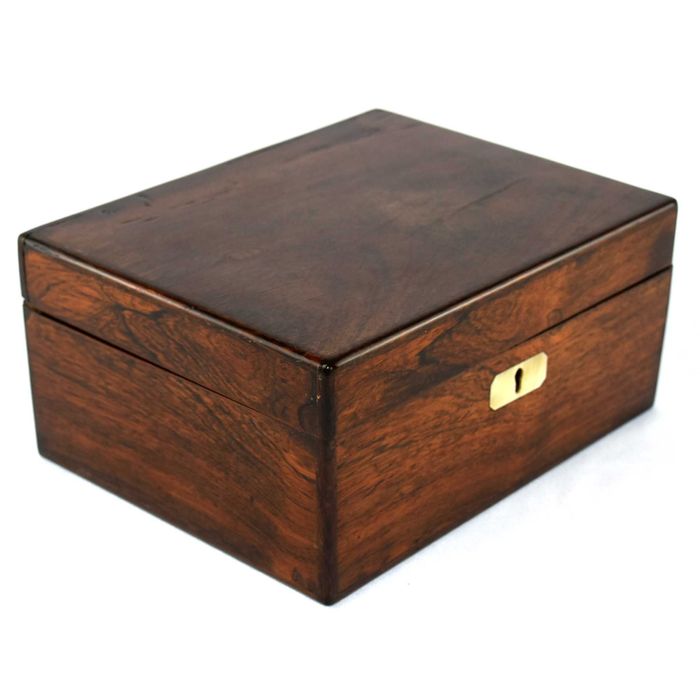 Escritório de viagem Inglês em pau-santo início séc. XIX com embutidos