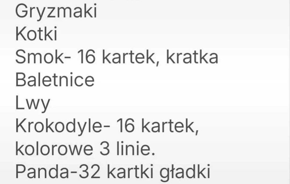 Zestaw Zeszyty szkolne