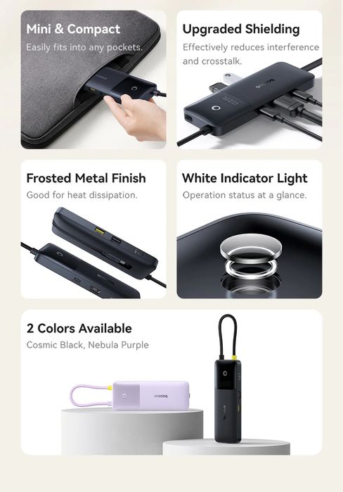 Dock hub USB-C HDMI 4K 6w1 BASEUS