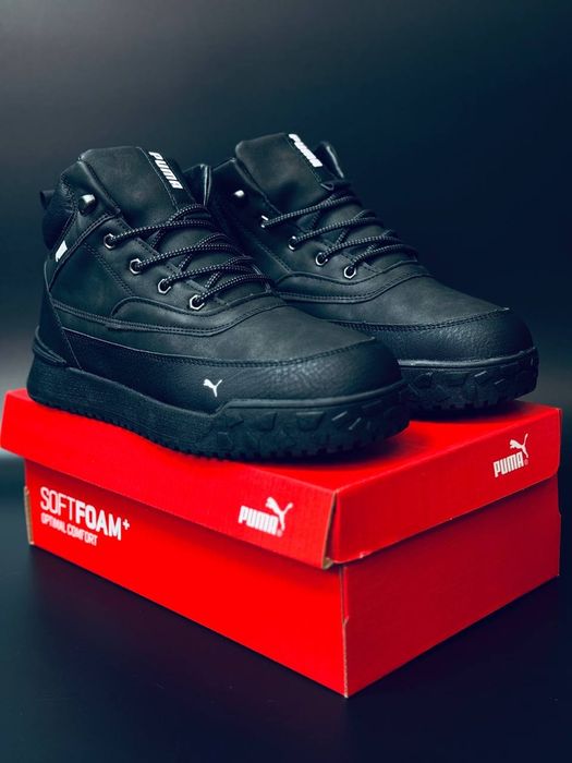 Кожаные зимние кроссовки пума ботинки Puma Gore - Tex не кросівки пума