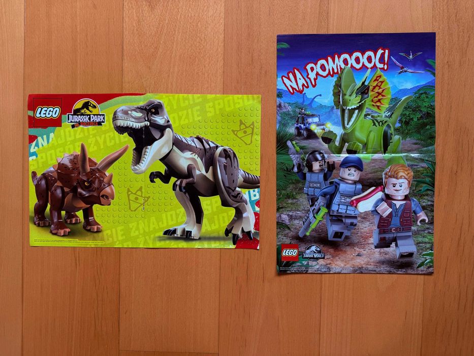 Plakaty, postery z serii: Lego Jurassic World, 2 szt.