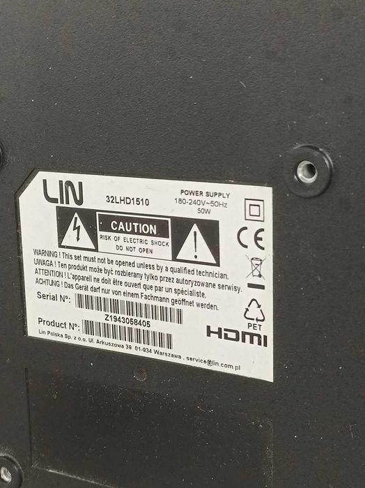 Telewizor led lin 32lhd1510 32" hd ready czarny + pilot