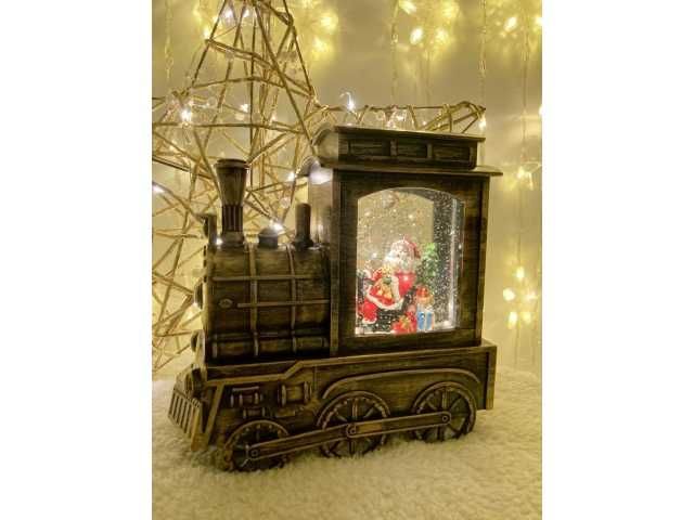 lampion led pozytywka wirujący śnieg święta prezent