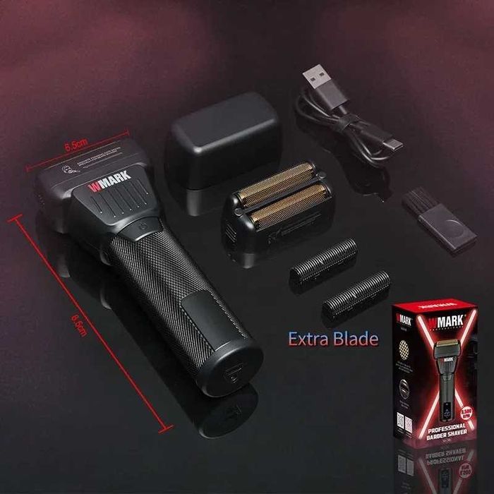 Shaver  profissional WMARK  9000rpm lcd lâmina dupla em titânio