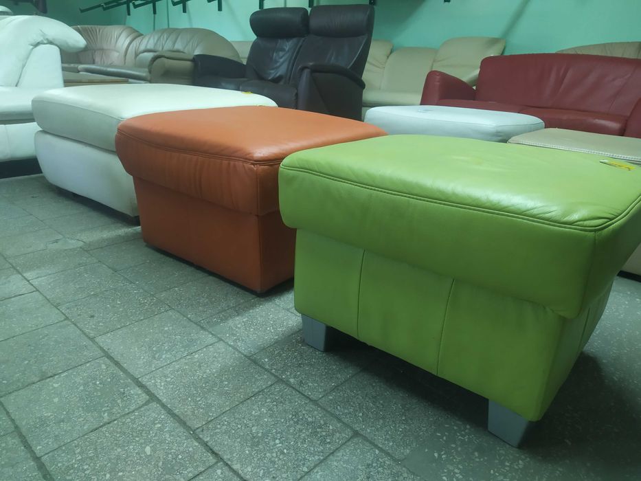 Кожаные пуфы  б/у привезены  из Германии!
