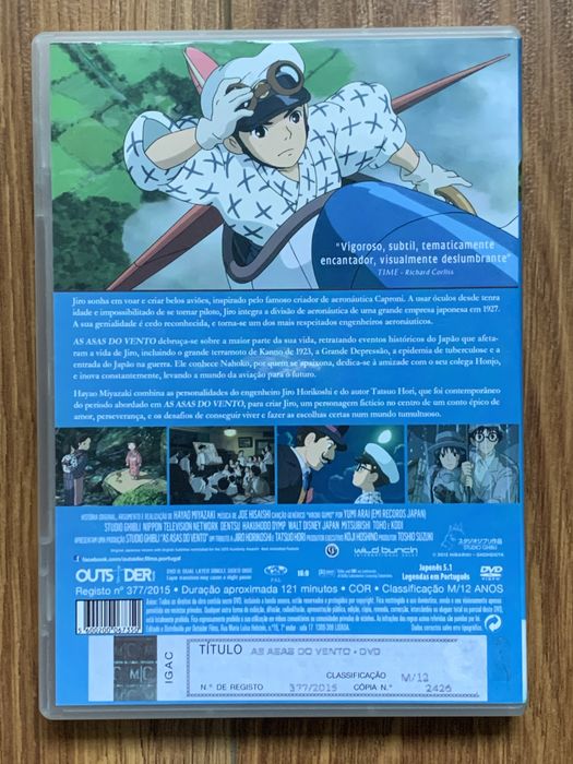As Asas do Vento - Miyazaki - dvd - Animé