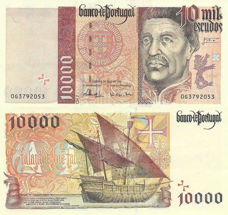 Portugal - - - $10,000.00 - Infante D. Henrique - - - - - Banknotes