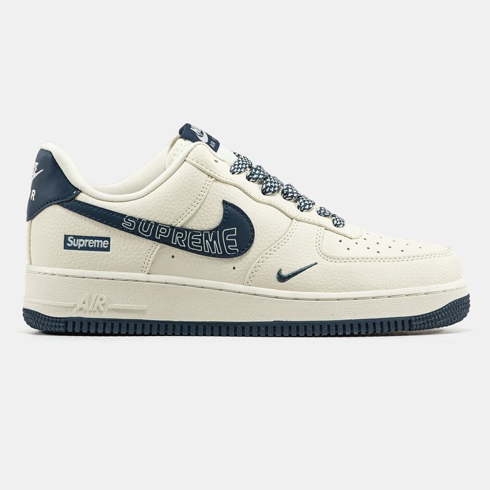Кросівки Кроссовки Nike Air Force 1 x Supreme Beige Бежевий Бежевый Кросовки повсякденні