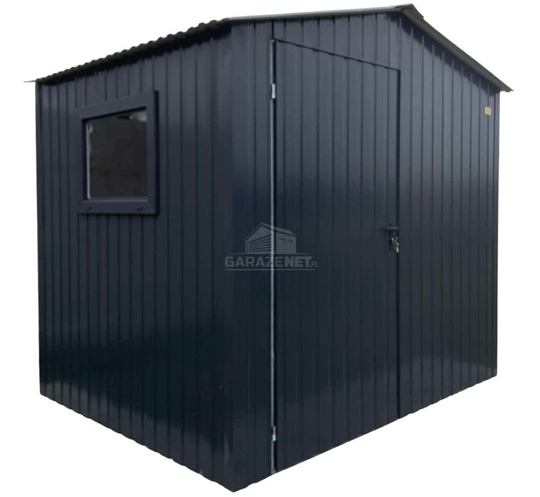 Schowek Domek Ogrodowy 2,5X2M Drzwi Antracyt Dach Dwuspadowy Ts1000