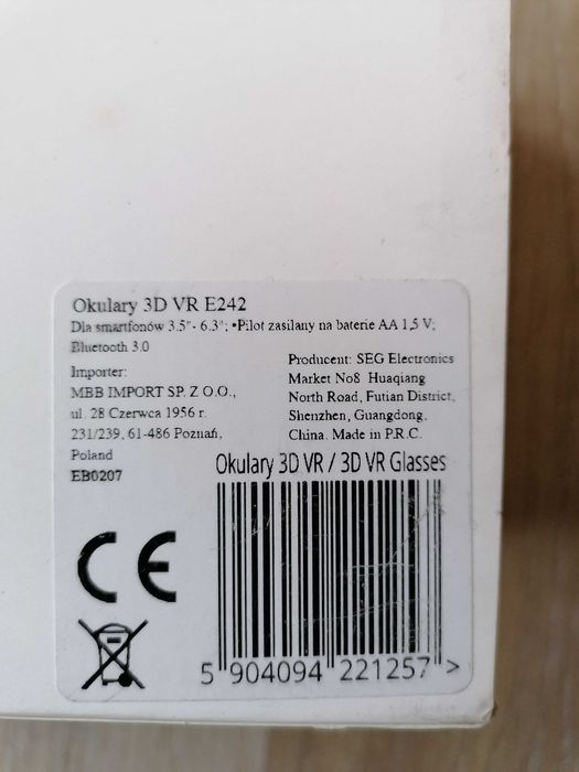 Okulary 3D VR E242