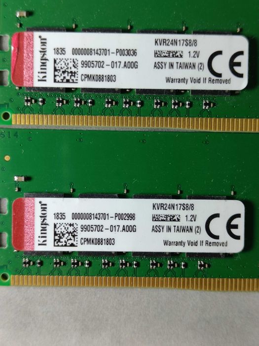 Оперативна память Kingston DDR4 8GB 16GB 2400MHz У РОБОЧОМУ стані