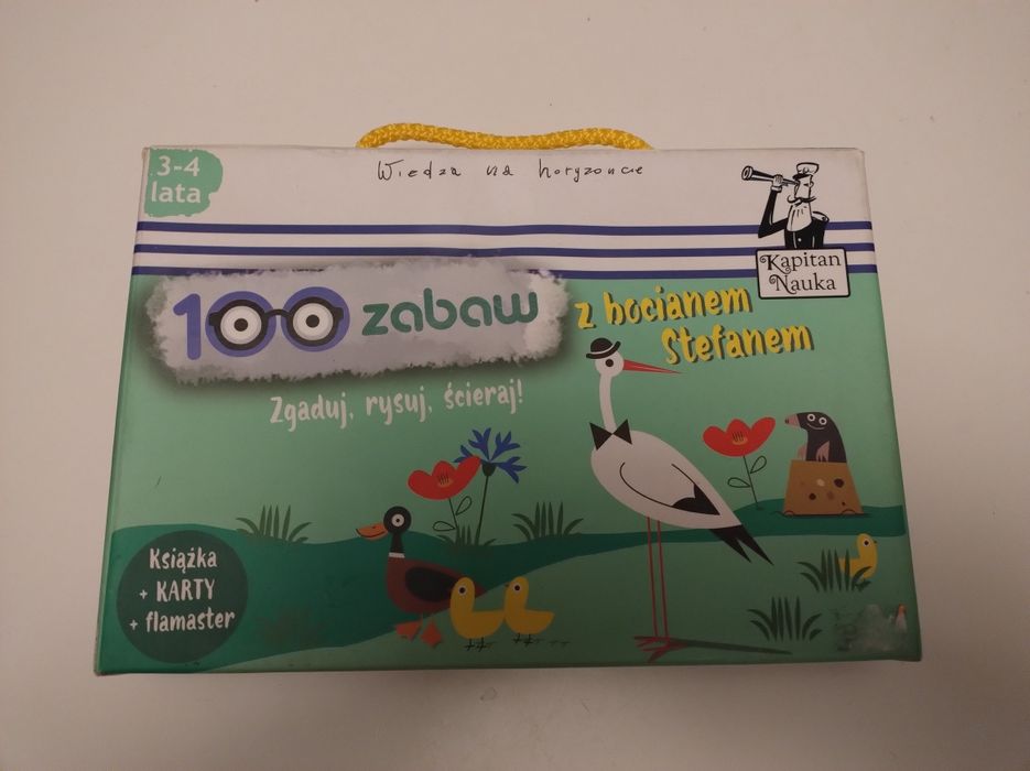 100 zabaw z bocianem Stefanem - książka i tablice suchościeralne