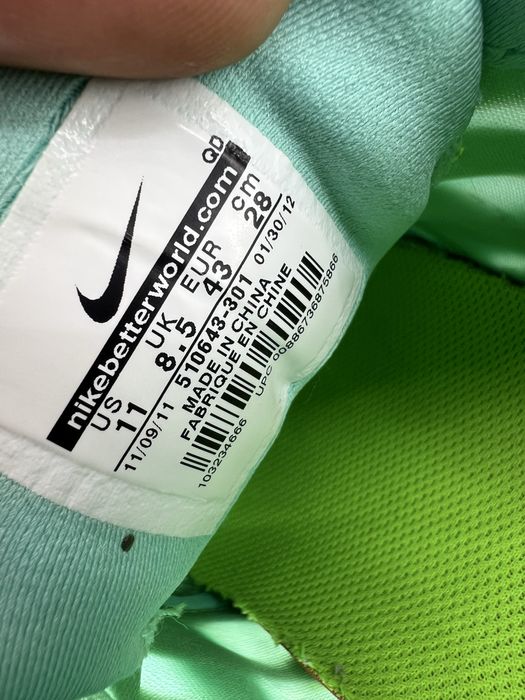 Кросівки 43р. Nike Free Run+.  М'ятного кольору Уні секс