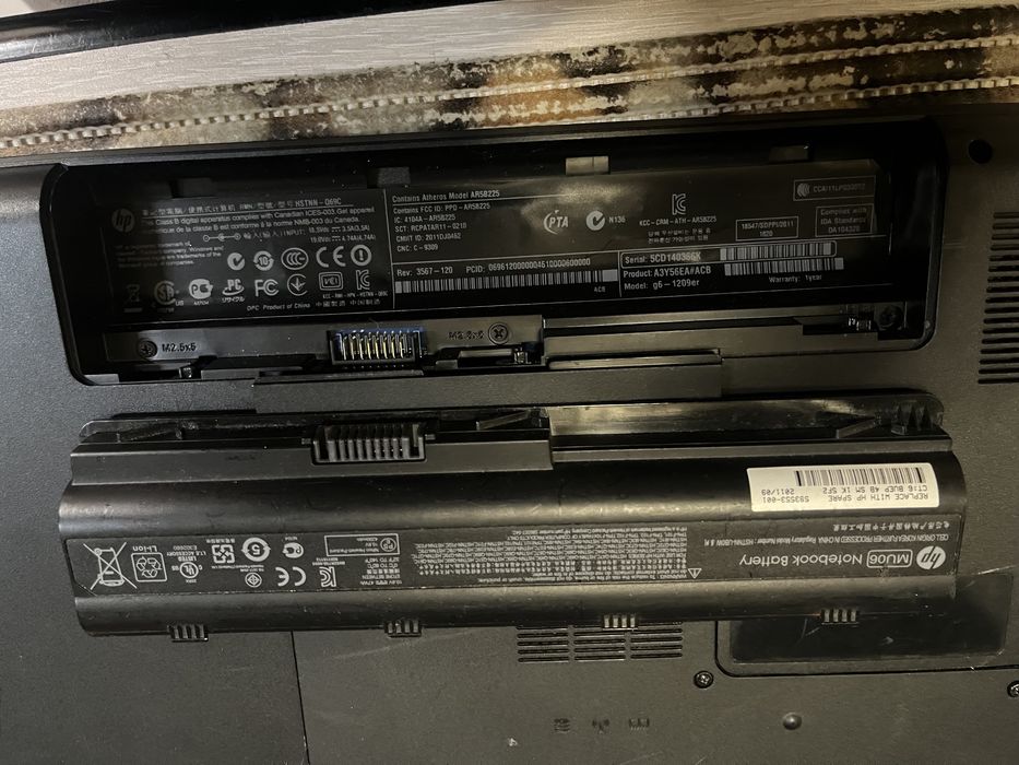 Ноутбук HP Pavilion g6-1209er розбірка на запчастини