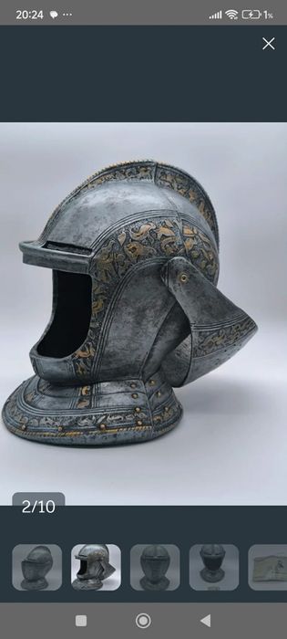 Elmo Medieval em Resina replica Seculo XVI