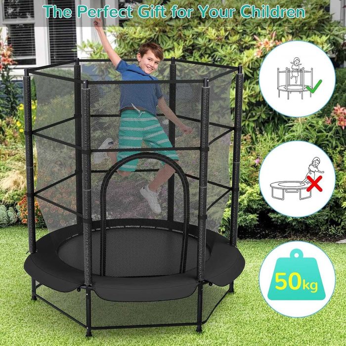 Nowa mała trampolina / skoczek / 140CM / skocznia / czarna !A2821!