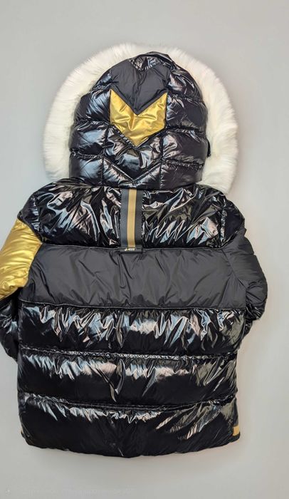 Пуховик JACK1T чорно-золотий з хутром M L