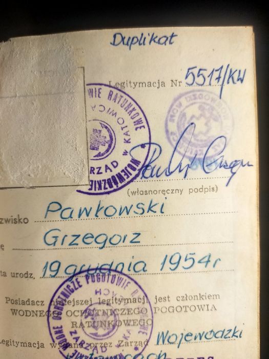 Stare dokumenty PRL vintage retro