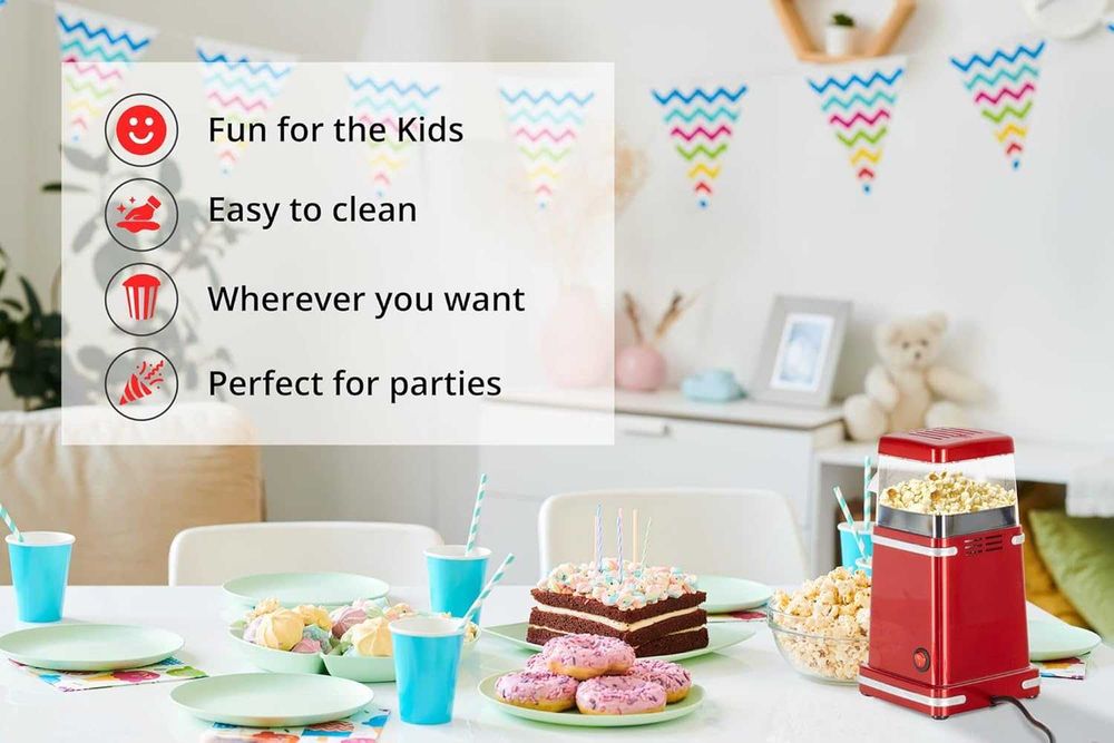 Beztłuszczowa maszyna do popcornu na gorące powietrze 1200W