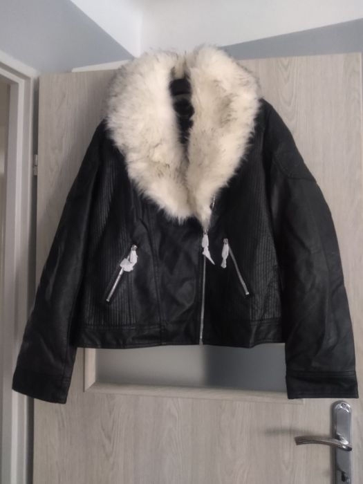 Nowa z metką czarna ocieplana ramoneska XXL