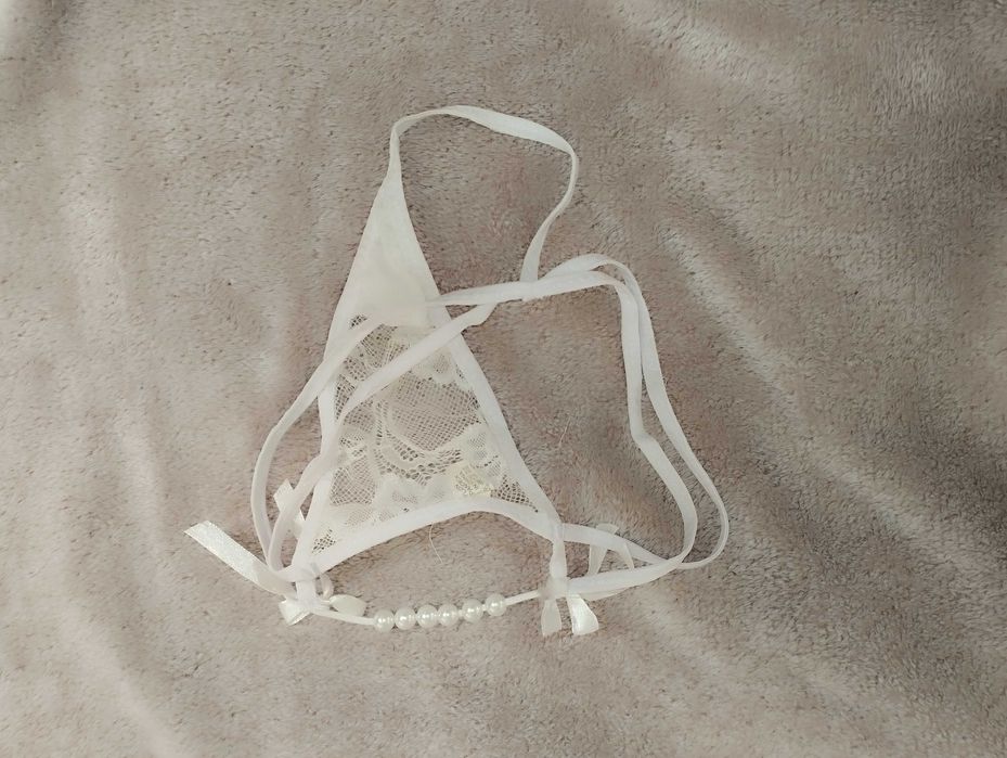 Majtki damskie M paski koraliki