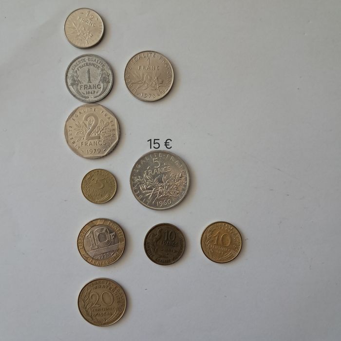 Pack de moedas antigas francesas