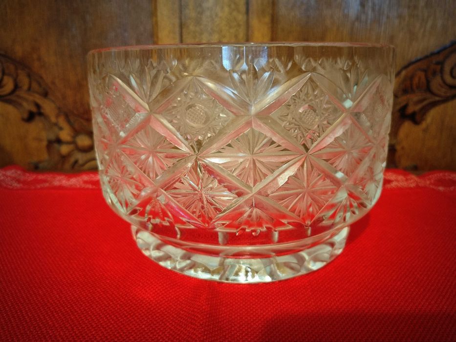 Kryształowa misa - patera - waza-ciężka i solidna - kryształ PRL