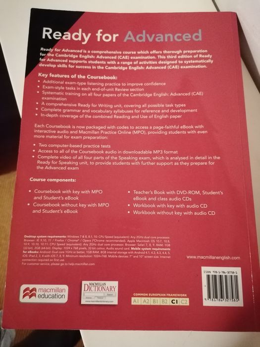 MacMillan Ready for Advanced Coursebook (with ebook) and workbook64739972122498123