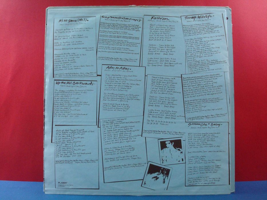 David Bowie - Scary Monsters/ VG Plus / LP "Reissue" / EU / 1983