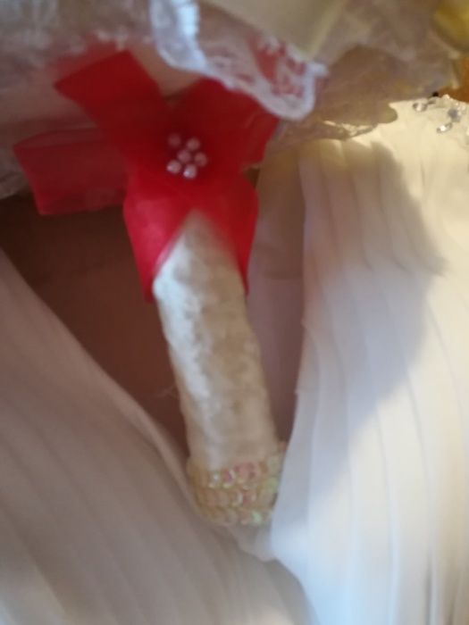 Весільний букет нареченої із атласних стрічок, ручна робота!