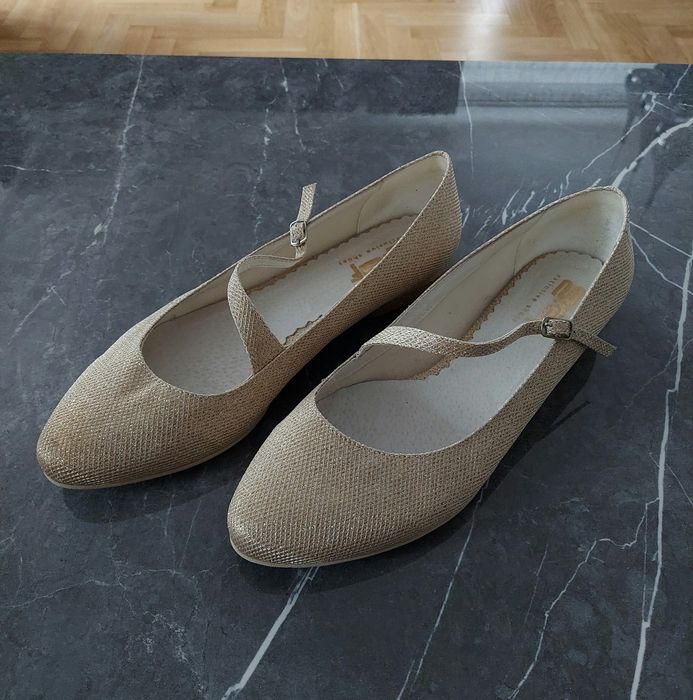 Złote baleriny rozmiar 41