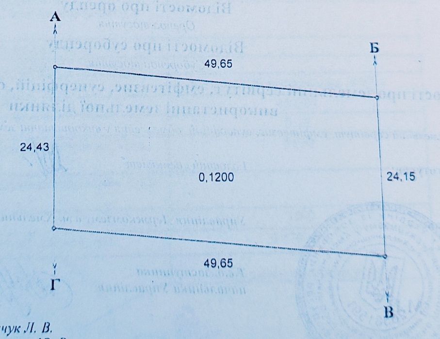 Продаж рівної ділянки 12 соток Дубово