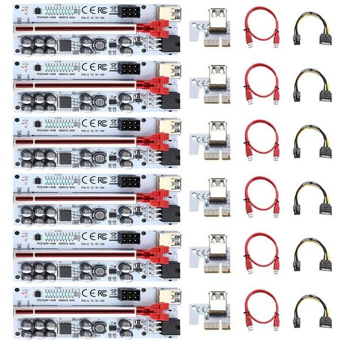 PCI-E Riser VER012 Max Pack 6 - NEW423439465626347522