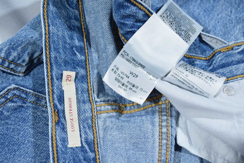 Damskie spodnie jeansy Levis Loose Straight r 29/29 p 82 cm