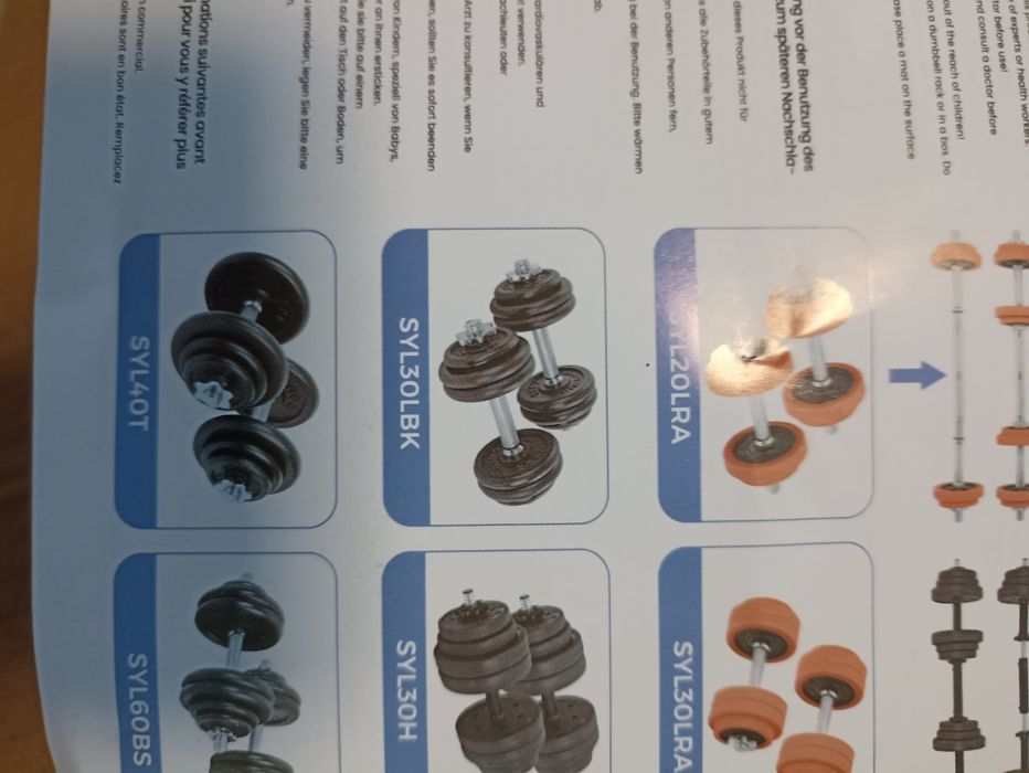 Hantla żeliwna 30 kg hantle ciężarki