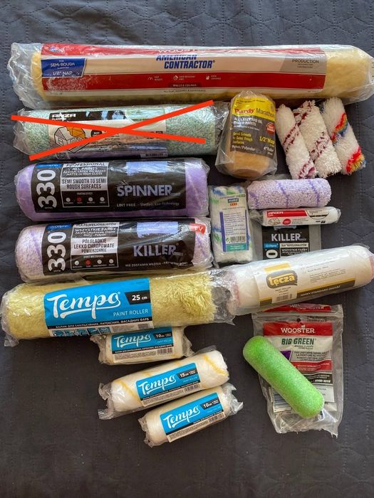 Малярный инструмент: валики, кисти, ручки для валиков