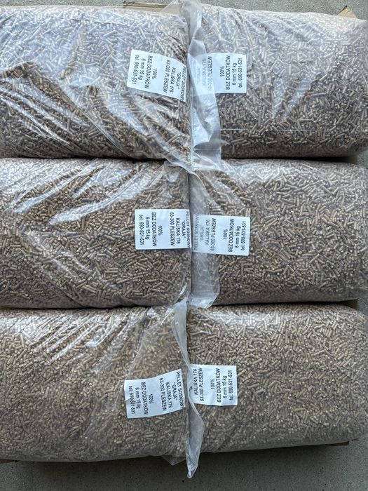 Pellet sosnowy 6 mm A1 bez dodatkow producent Pleszew