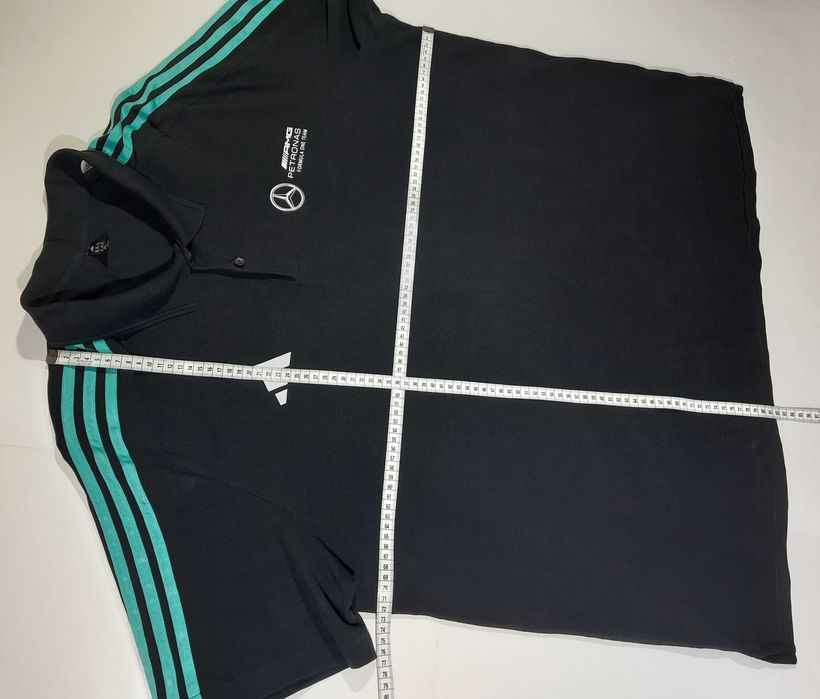 Футболка поло спортивная Mercedes-Benz Formula One 1 Racing Adidas 3XL