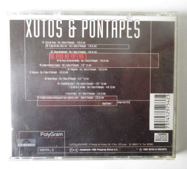 XUTOS & PONTAPÉS - Ao Vivo Na Antena 3 (CD)