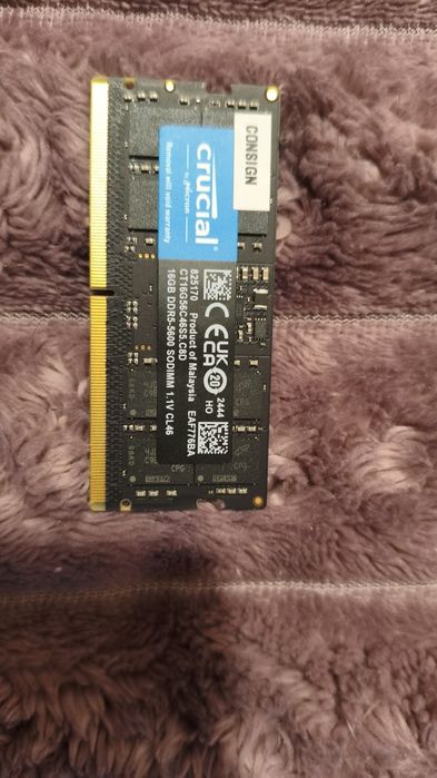 Crucial sodimm ddr5 5600 ct16g56c46s5.c8d ram do laptopa
