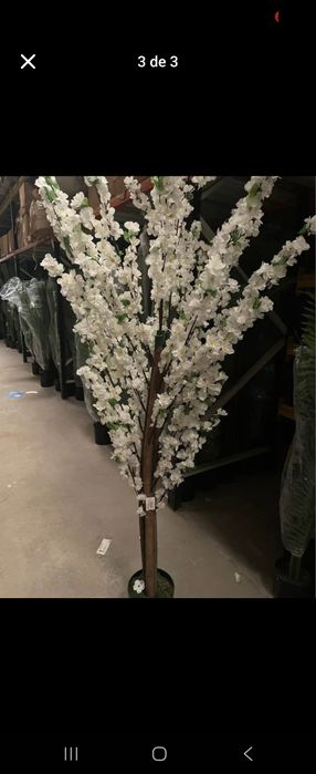 Flores de cerejeiras brancas de excelencia 190 cm artificiais