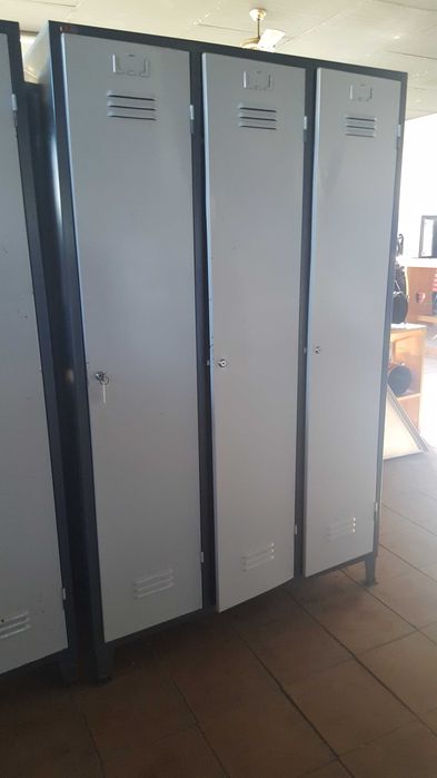 Cacifos 2 e 3 Portas em Metal, Armário de Escritório Metal 4 Prateleiras