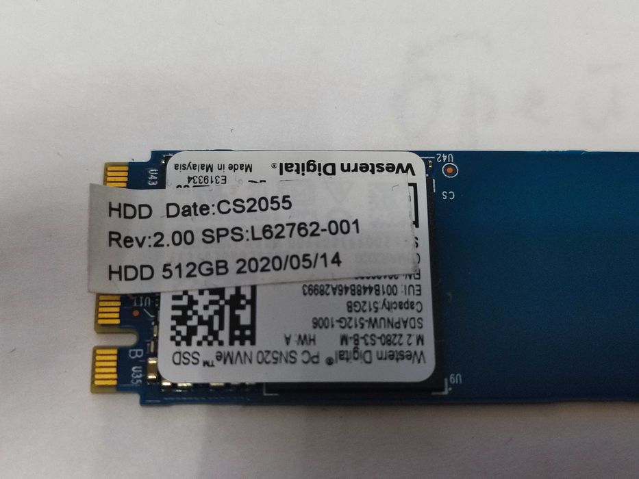 Диск SSD M2 NVMe  WD 512Gb PC SN520