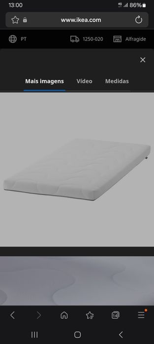 Colchão de espuma para berço Ikea