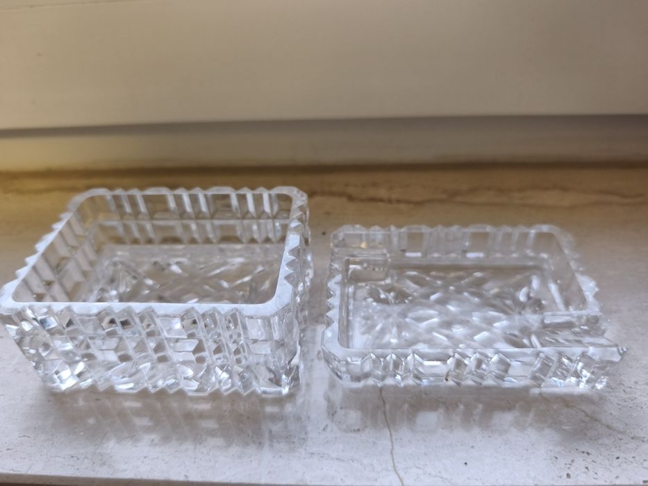 Kryształowa popielniczka PRL